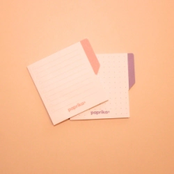 PACK X2 NOTAS ADHESIVAS C/SOLAPA 6,2X6,4 - LILITA PUNTEADO/ ROSA RAYADO