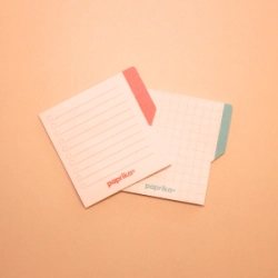 PACK X2 NOTAS ADHESIVAS C/SOLAPA 6,2X6,4 - NARANJA / CELESTE