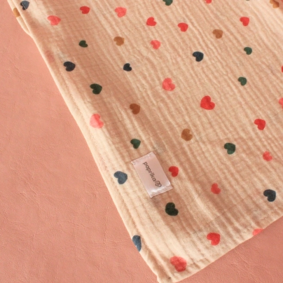 MANTA DE MUSELINA CORAZON