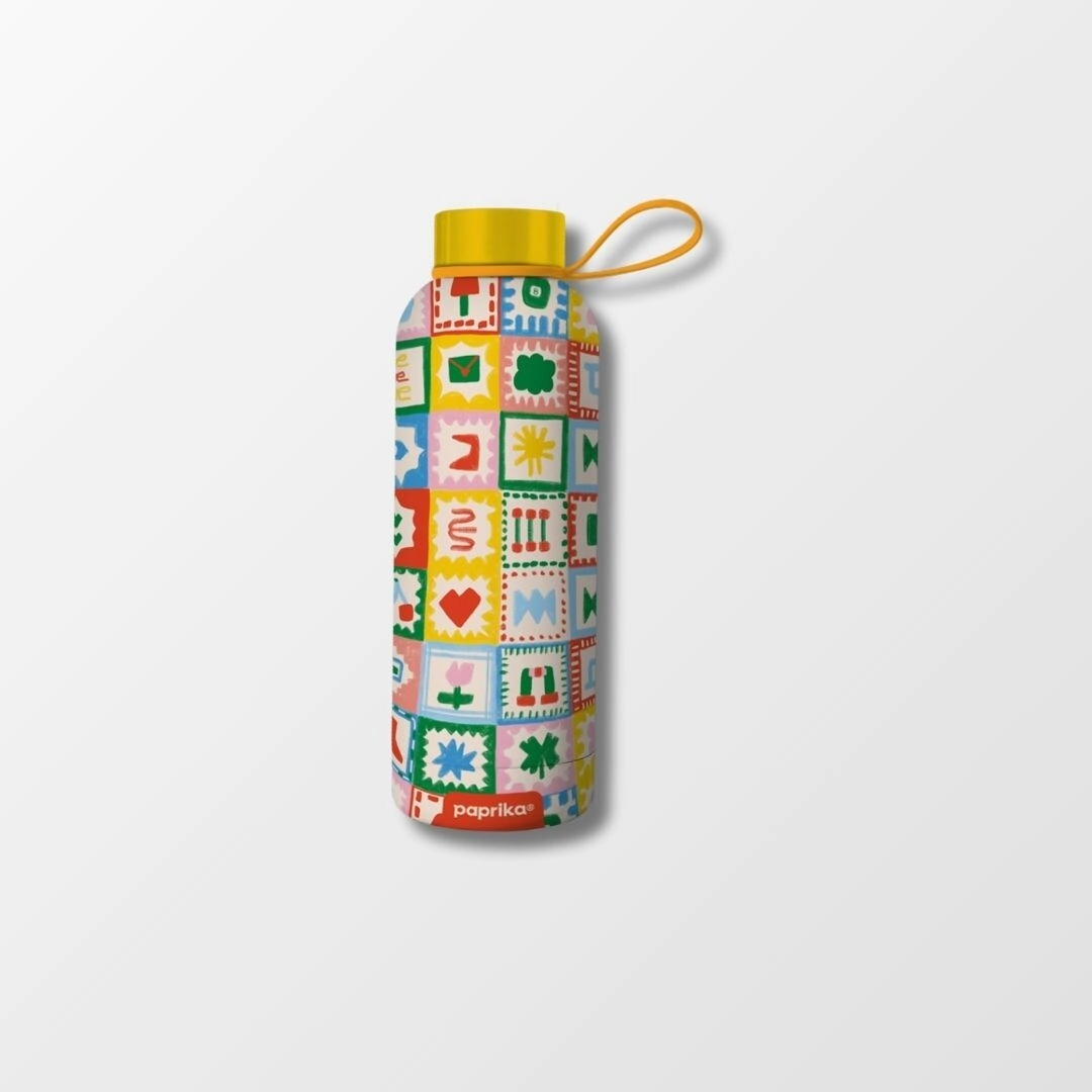 BOTELLA ACERO INOXIDABLE CON ASA 500 ML LA BUENA SUERTE