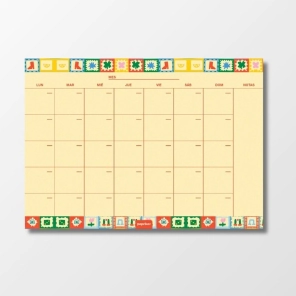 PLANNER MENSUAL IMANTADO 25X35 LA BUENA SUERTE