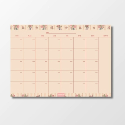 PLANNER MENSUAL IMANTADO 25X35 LA VIE EN ROSE