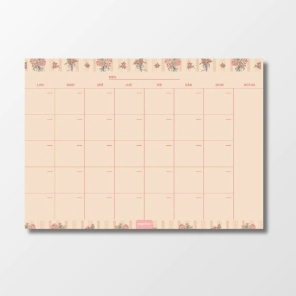PLANNER MENSUAL IMANTADO 25X35 LA VIE EN ROSE