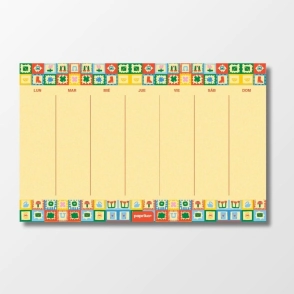 PLANNER SEMANAL IMANTADO 18X28 LA BUENA SUERTE
