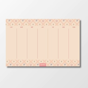 PLANNER SEMANAL IMANTADO 18X28 LA VIE EN ROSE