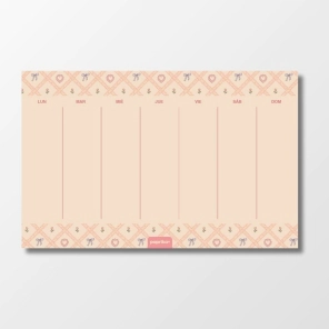 PLANNER SEMANAL IMANTADO 18X28 LA VIE EN ROSE
