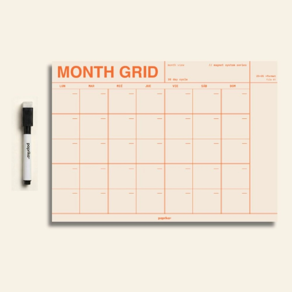 PLANNER MENSUAL IMANTADO 25X35 MINIMAL