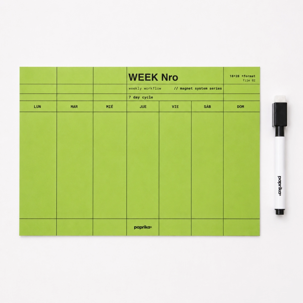 PLANNER SEMANAL IMANTADO 18X28 MINIMAL